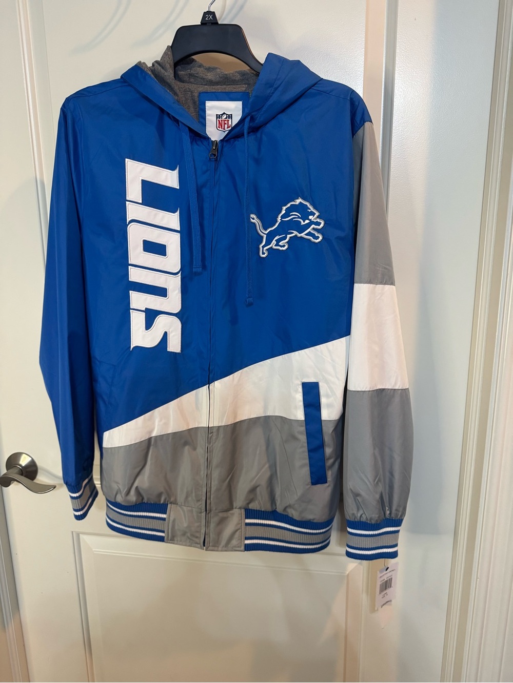 NFL Detroit Lions Adult Hooded Windbreaker Jacket